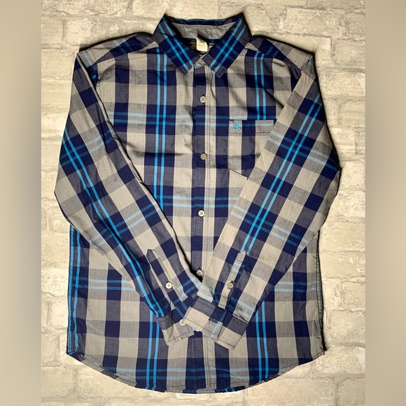 CALVIN KLEIN JEANS: Boys Long Sleeve Button Up Shirt - Picture 5 of 8